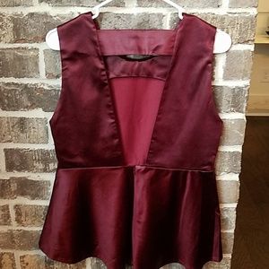 ZARA Plunge Back Peplum Style Top 💕